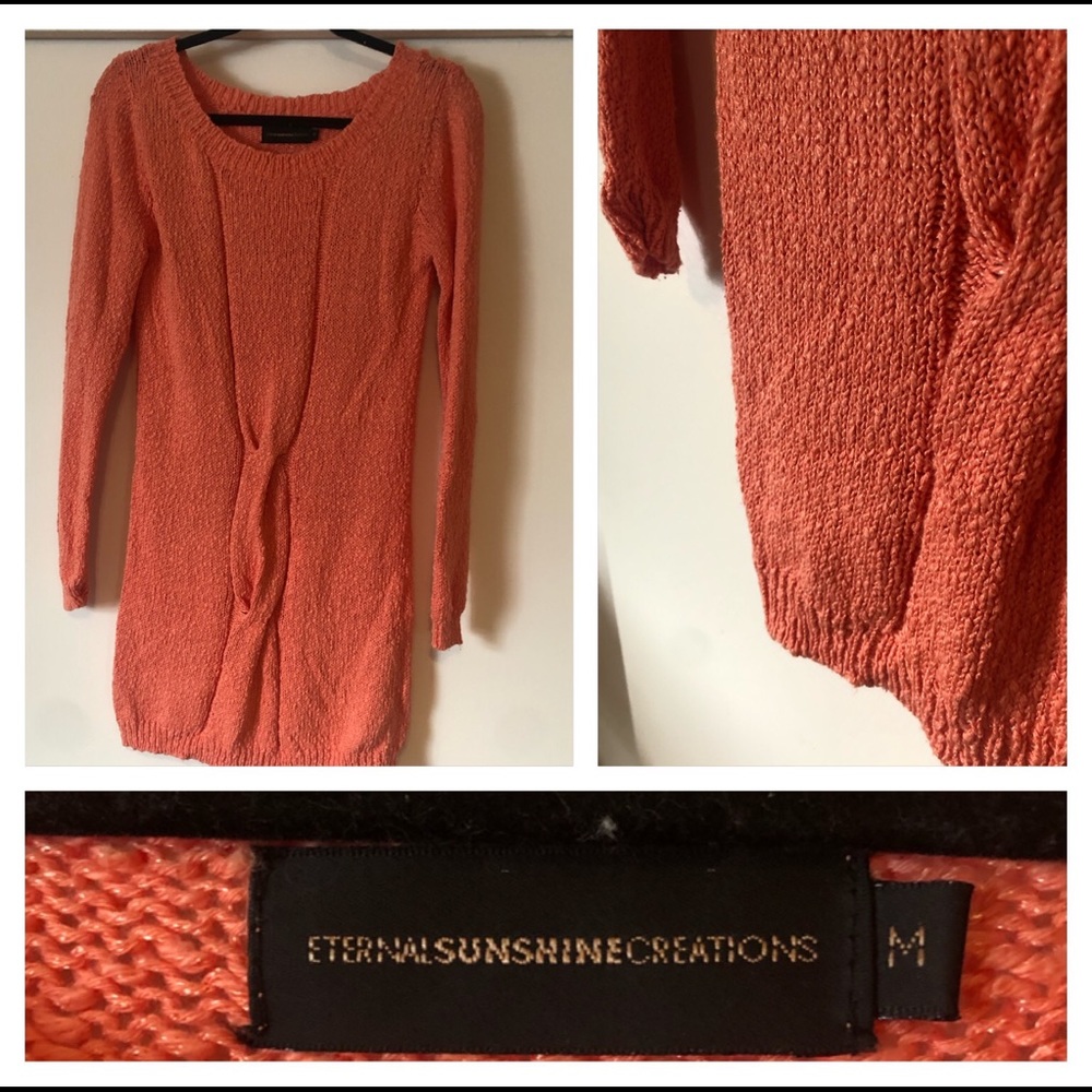 Twist front sweater dress